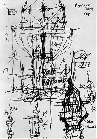 Studies of the towers to which Giancarlo De Carlo devoted himself almost obsessively even  in his last days of work