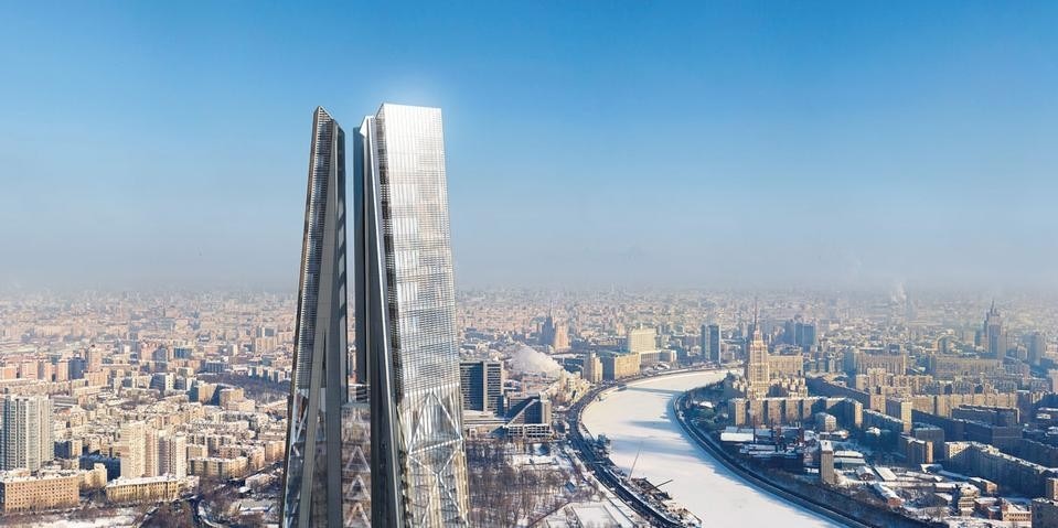 Russia Tower, Moscow, Foster and Partners,
2006-2011: under construction (courtesy
of Foster and Partners)
