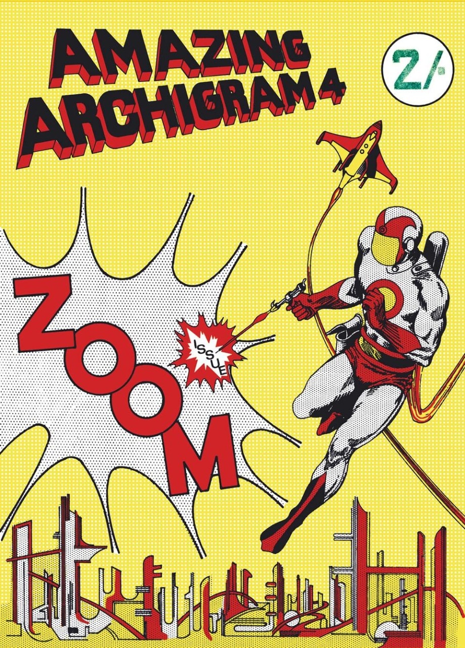 Warren Chalk, Archigram, Amazing Archigram cover of issue no. 4, 1954. © The Archigram Archives
