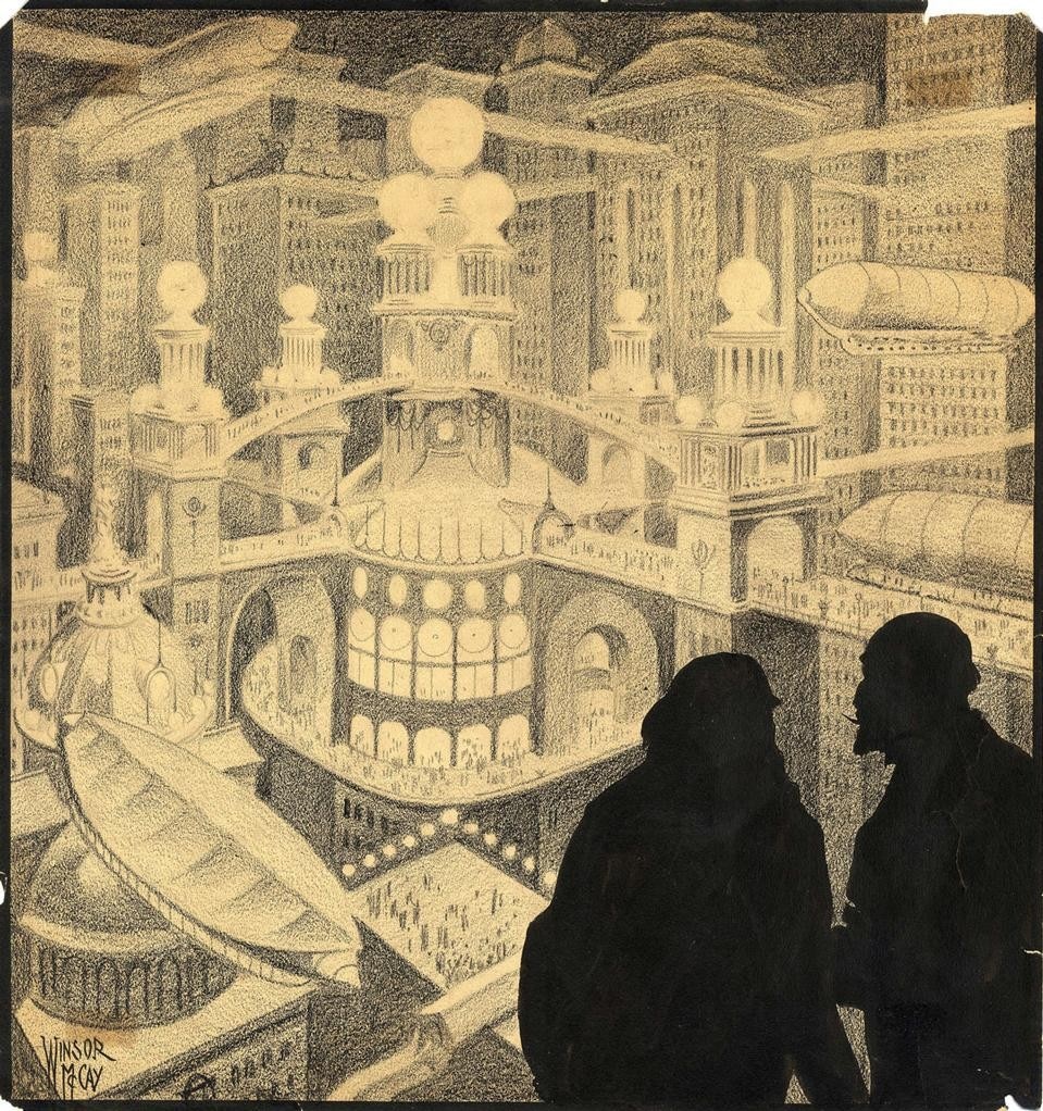 Winsor McCay, It is the city of Philyorgo by night, 1950 ca. Courtesy Galerie 9e art © DR