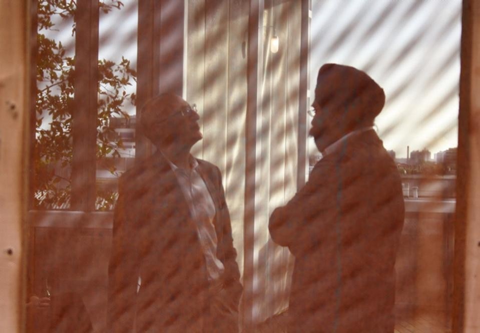 Indy Johar, on the right, and Harry Rich, RoyalInstitute of British Architects