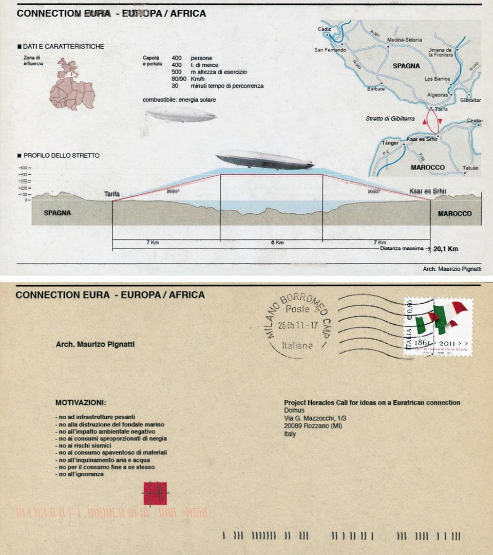 Connection Eura — Europa/Africa, design by Maurizio Pignatti.