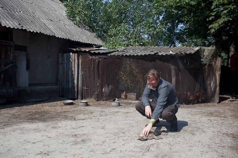 At the settlers' home in Chernobyl Exclusion Zone. Photograph by Neil Berrett.