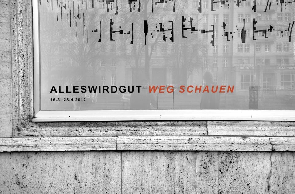 <em>AllesWirdGut – Weg Schauen</em>, installation view at the Architektur Galerie Berlin