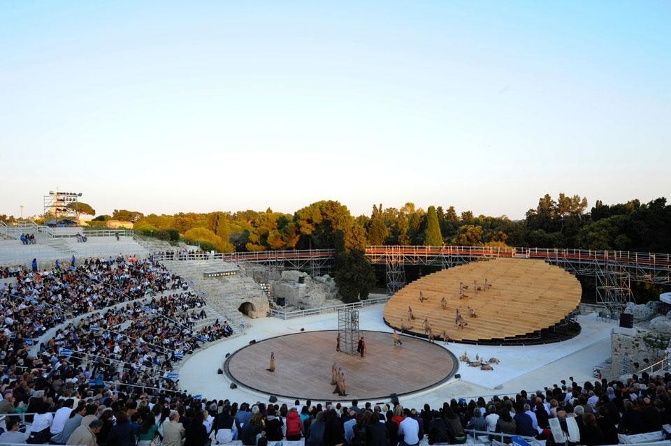 OMA, scenography for the classical play series 2012 at the Greek Theatre in Syracuse