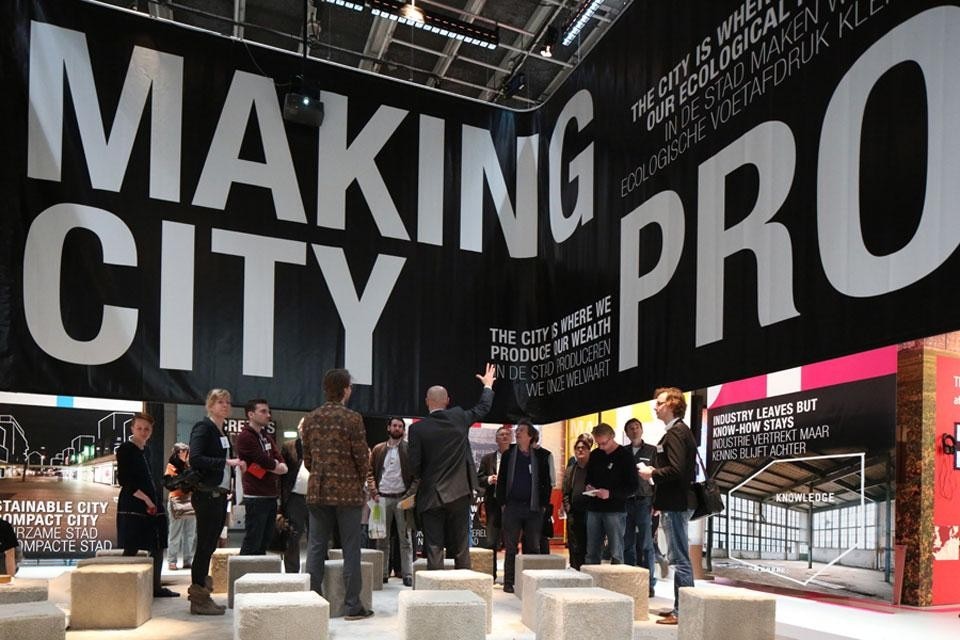 Main exhibition of the 5th International Architecture Biennale in Rotterdam, <em>Making City</em> at the Netherlands Architecture Institute (NAi), installation view
