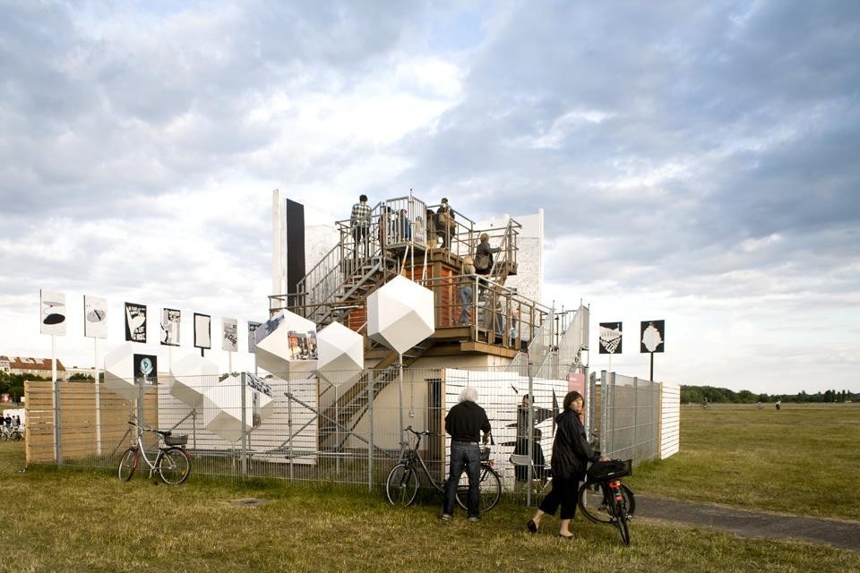 <em>The World is Not Fair. The Great World's Fair 2012</em> installation view at the Tempelhof grounds, Berlin