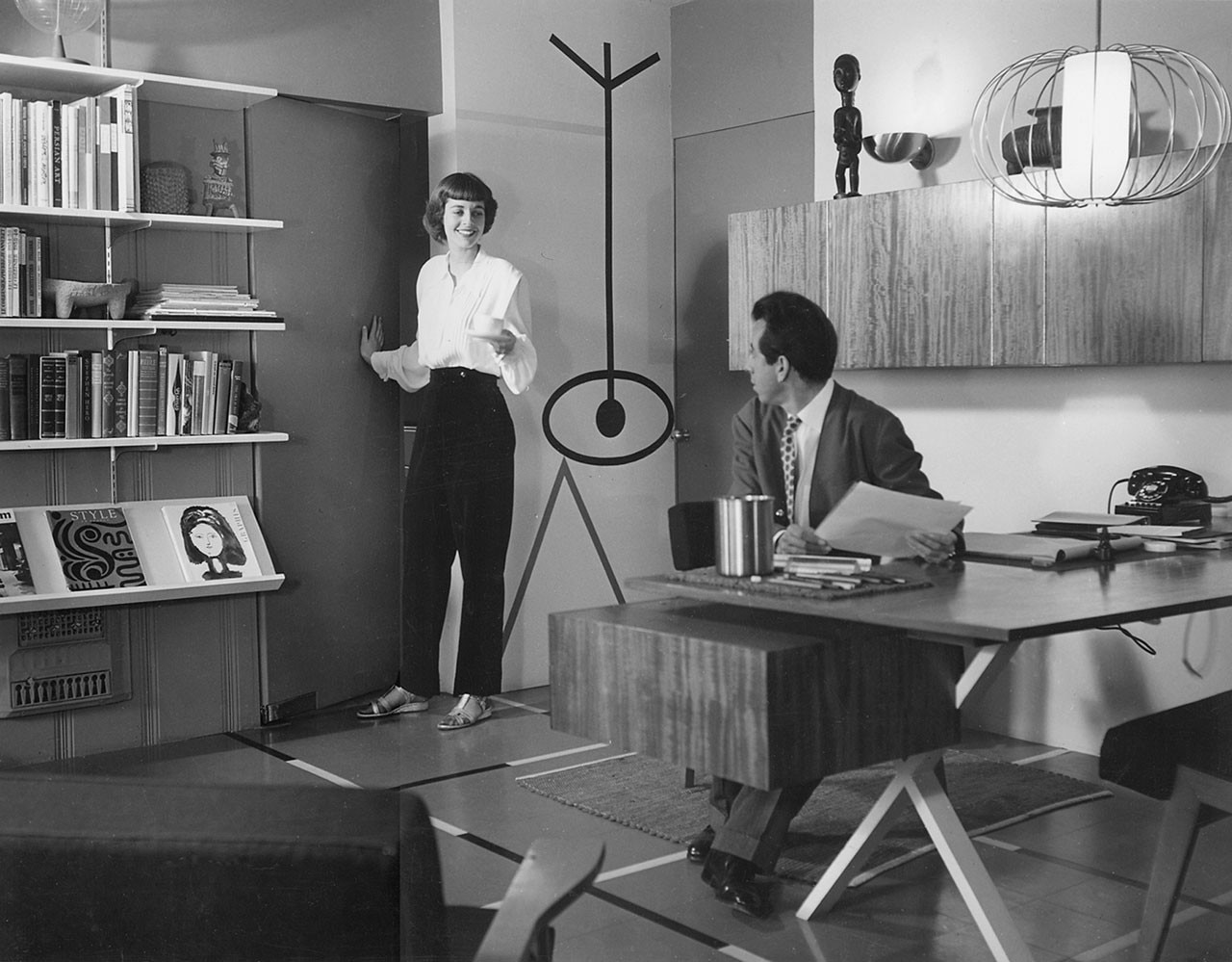 Elaine and Alvin Lustig, Sunset Office, 1949. Collection of Elaine Lustig Cohen