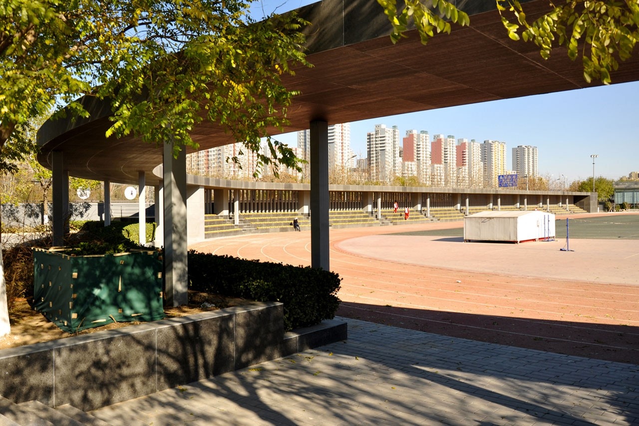 Interval Architects, Half Stadium, Beijing Huangzhuang Vocational School, Beijing