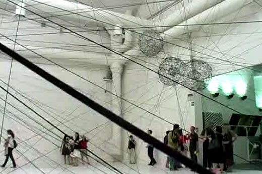 Tomas Saraceno: “Galaxy forming along filaments, like droplets along the strands of a spider´s web” at Palazzo delle Esposzioni