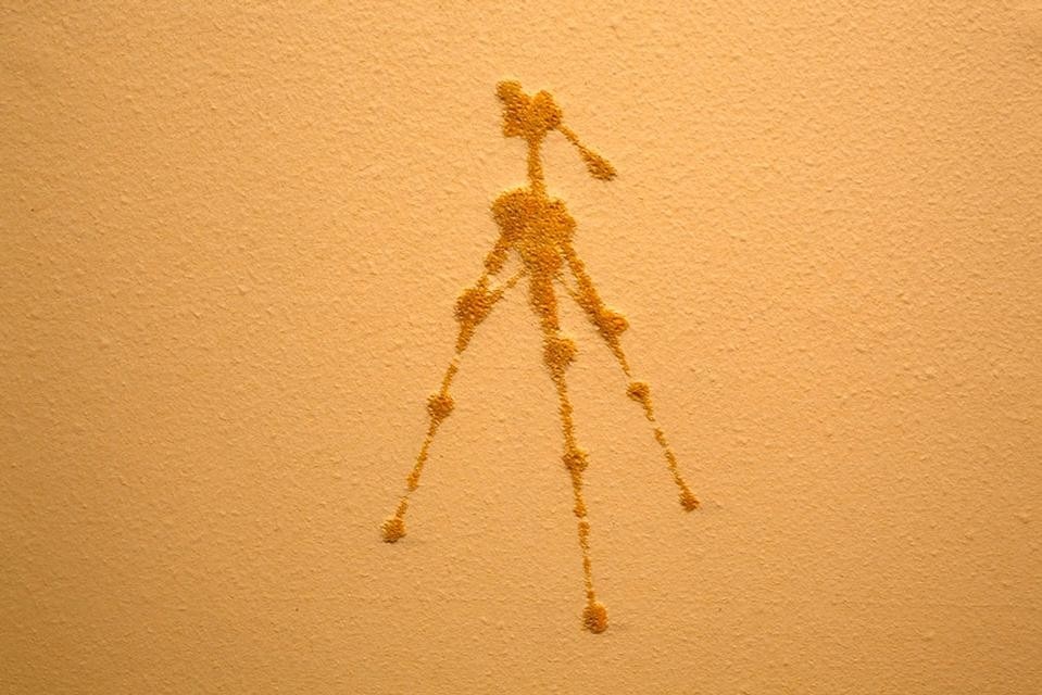 <i>Relics (tripod)</i>,
watercolour made of compressed sponges, 2010 (courtesy of the artists).