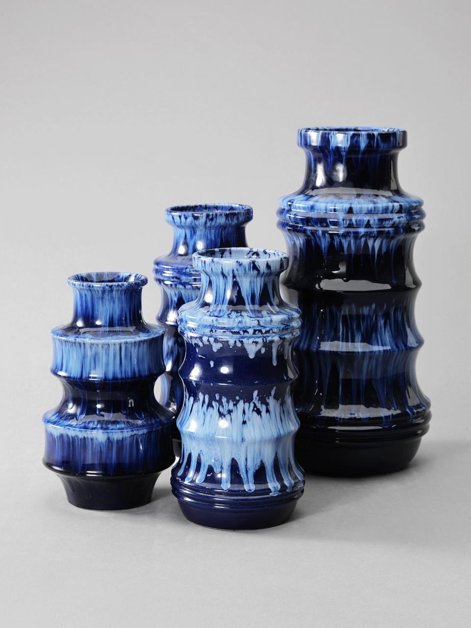 Scheurich KG, blue floor vases, 1970. Photo © Olivier Pasqual. Courtesy Nicolas Trembley.