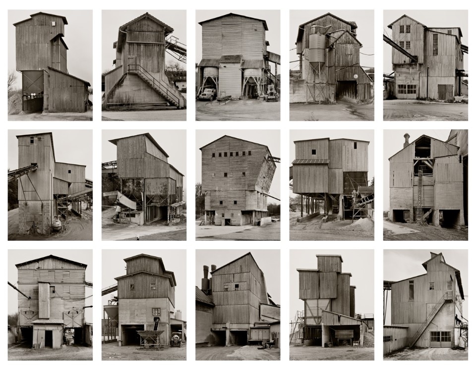 Bernd and Hilla Becher, Kies- und Schotterwerke (Gravel Plants), 1988-2001 Courtesy The Walther Collection and Sonnabend Gallery