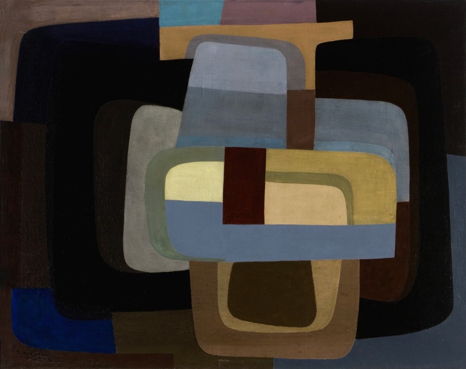 Non-Aligned Modernity, FM 2016. Ivan Picelj, Untitled, 1952; oil on canvas, 647 x 807 mm. Marinko Sudac Collection