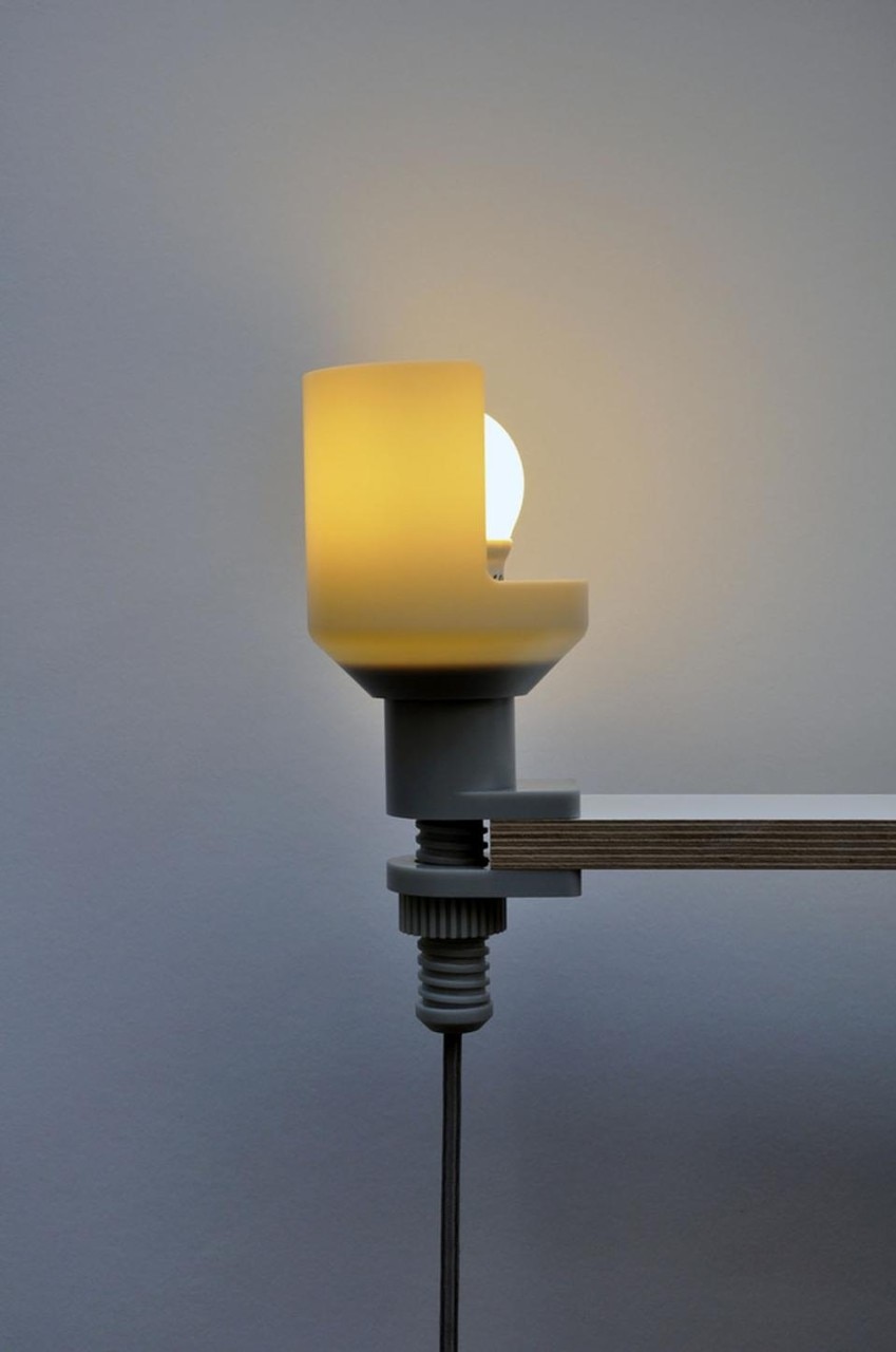 Clamp table lamp by Jon Harrison