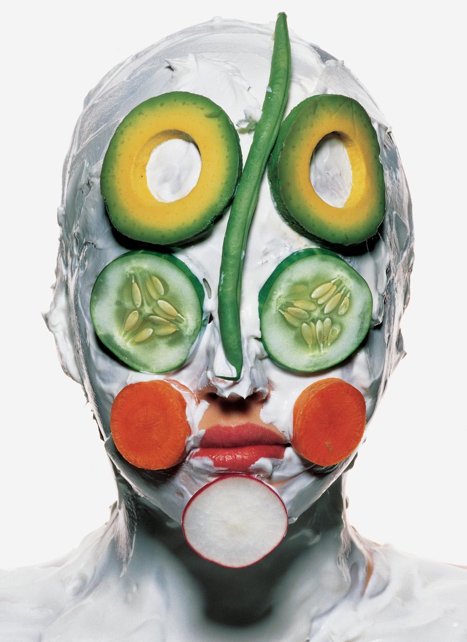 <i>Vegetable Face,</i> photo by Irving Penn, 1995. © The Irving Penn Foundation.