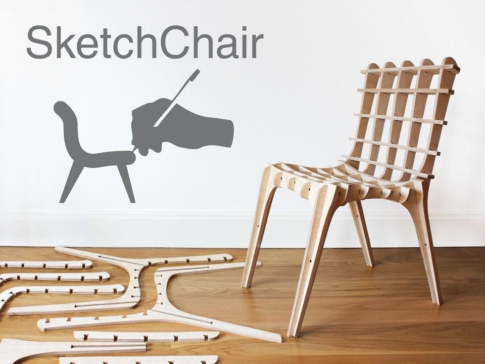 SketchChair, open-source software that allows people to design and make their own furniture and then share the results in an online gallery.