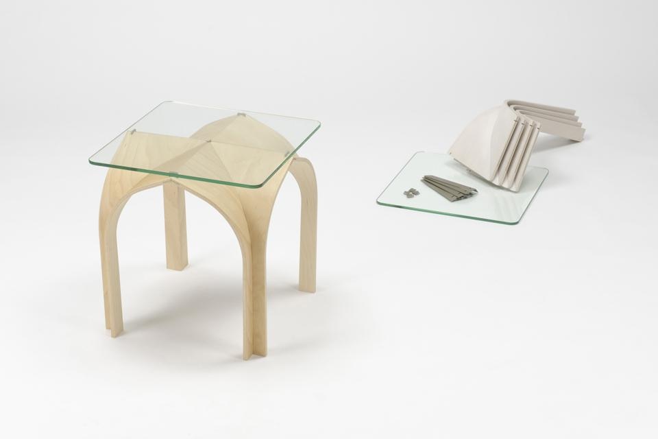 Cathedral, a Gothic-inspired side table designed by students of Kobe Design University.