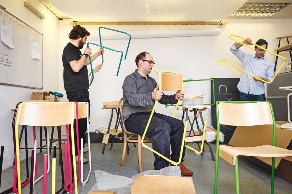 The three partners of VG&P
began producing practical,
well-built and affordable
furniture for the Canteen
group in London. Photo by Richard Nicholson