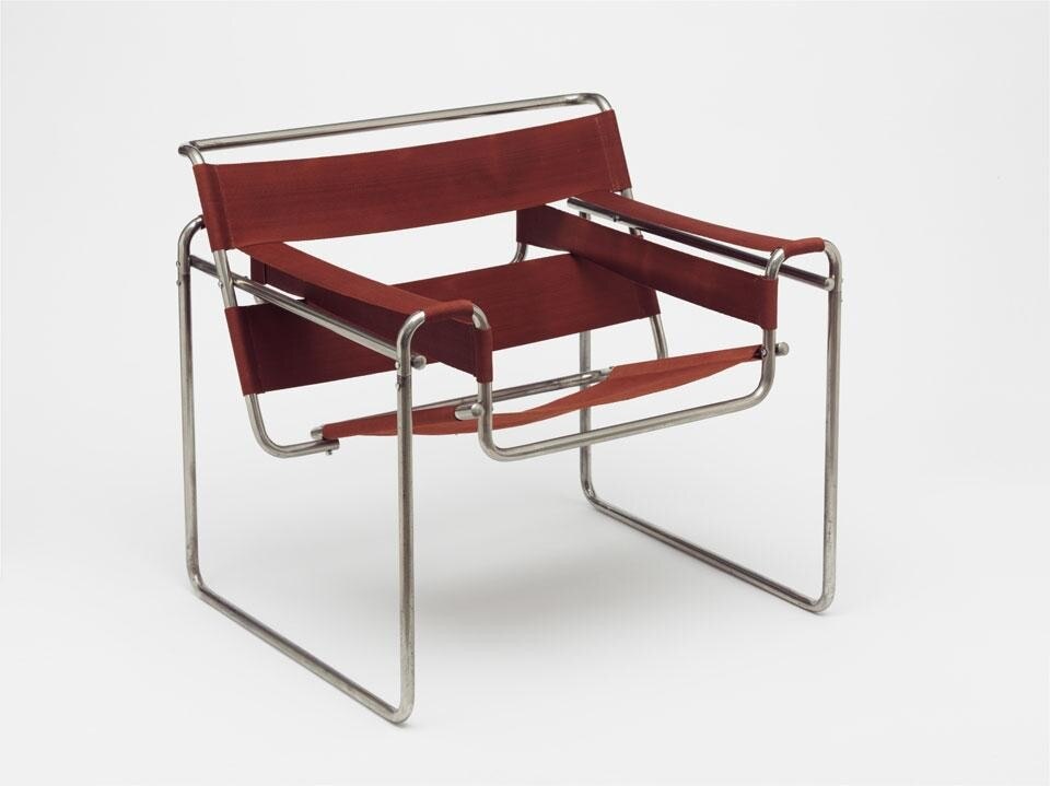 Marcel Breuer, tubular steel armchair, Germany, 1925-26