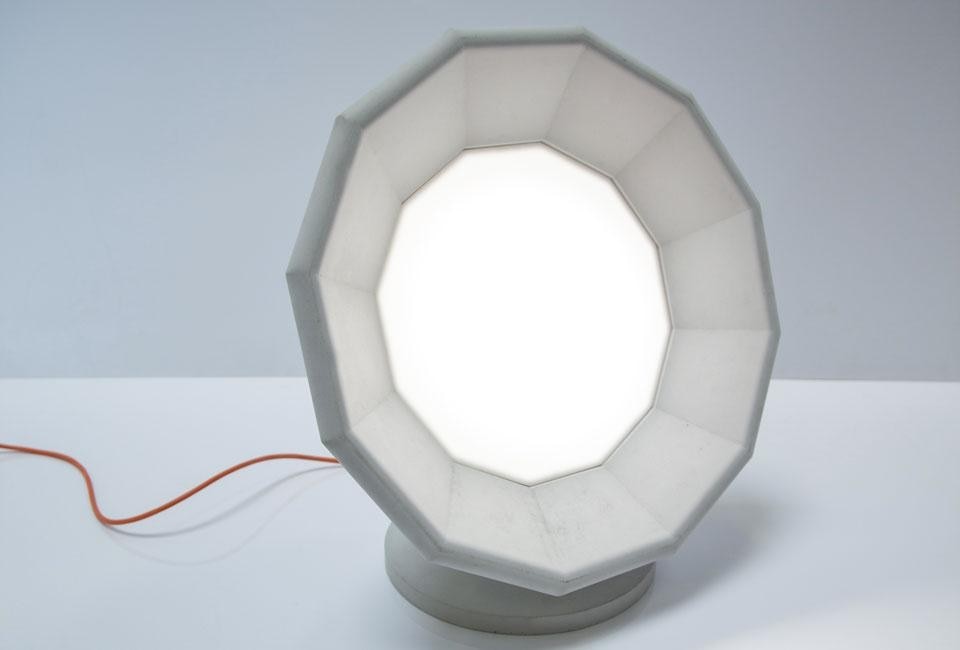 Matali Crasset's lamp for Concrete by LCDA