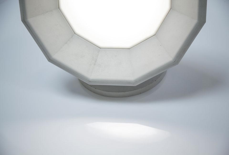 Detail of Matali Crasset's lamp for Concrete by LCDA