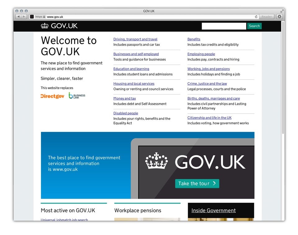 Gov.uk website