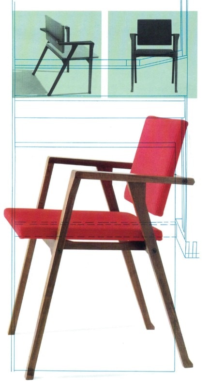 Luisa  armchair (1949 prototype, 1955, manufactured by Poggi.