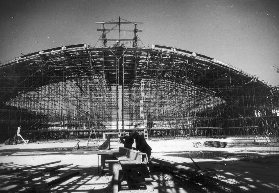 Vault of the exhibition hall under construction