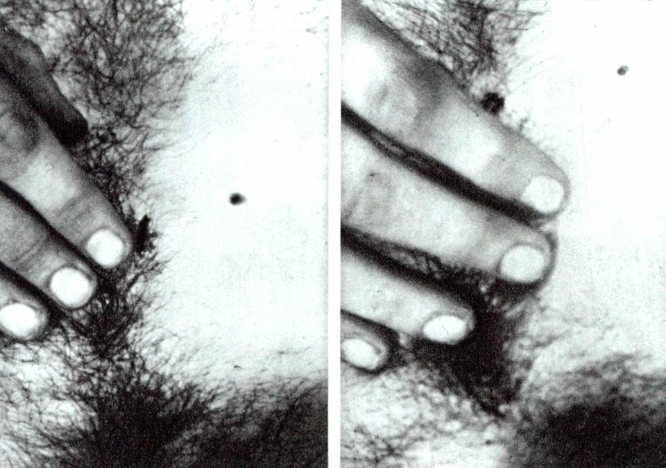 Vito Acconci, <em>Rubbings</em>, from the pages of Domus 509 / April 1972