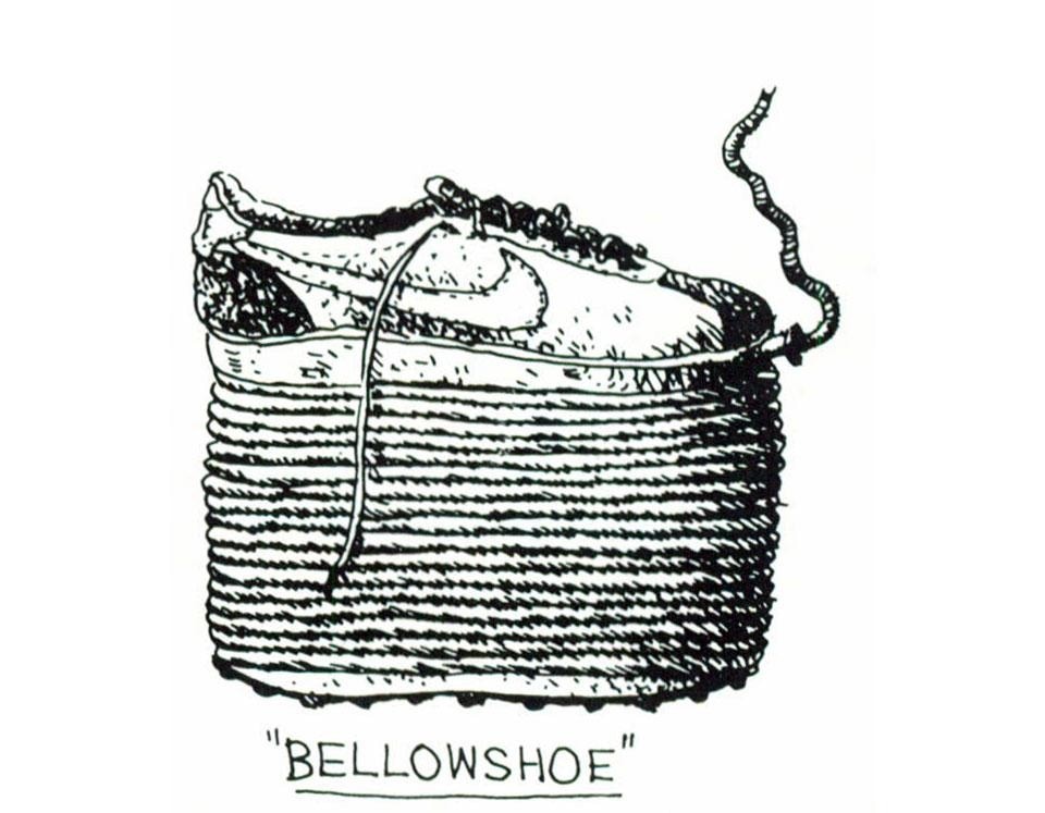 Philip Garner, Bellowshoe, sketch. From the pages of Domus 621 / October 1981