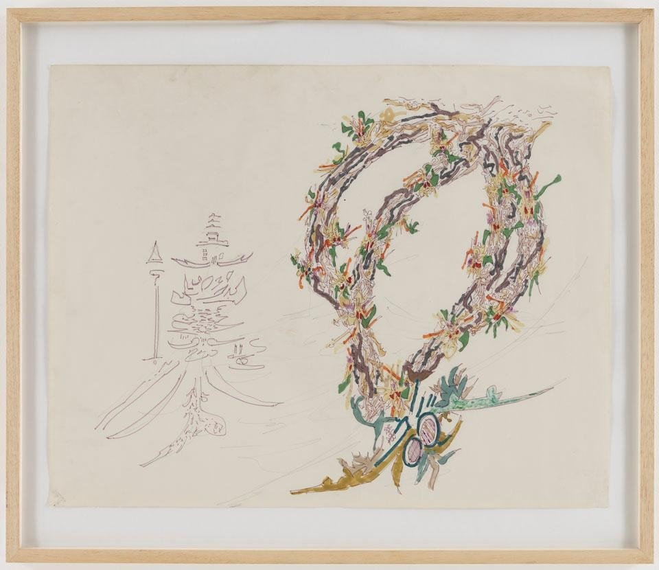 Gordon Matta-Clark,
<i>Tree Forms</i>, 1971. Pencil, ink and marker on paper. 48 x 61 cm. Courtesy David Zwirner, New York

