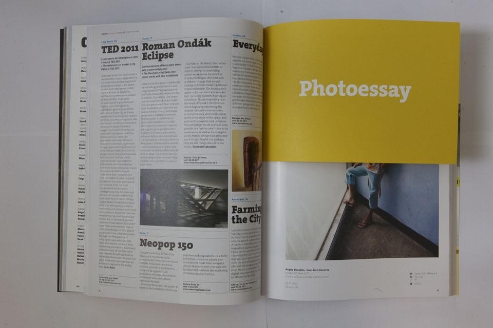 Spreads from the April issue of Domus