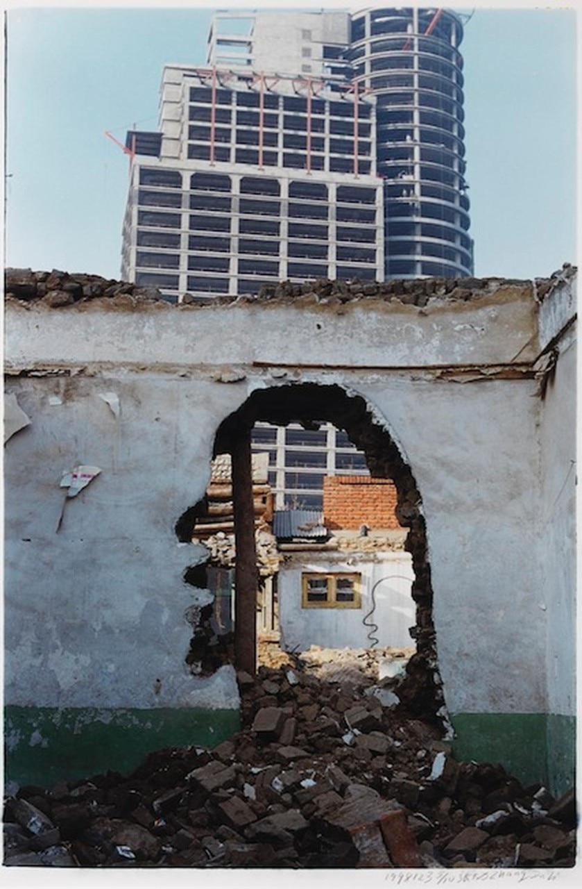 Zhang Dali, <i>Demolition–World Financial Center, Beijing,</i> 1998. Collection of David Solo. © Zhang Dali / photo: Bruce M. White.