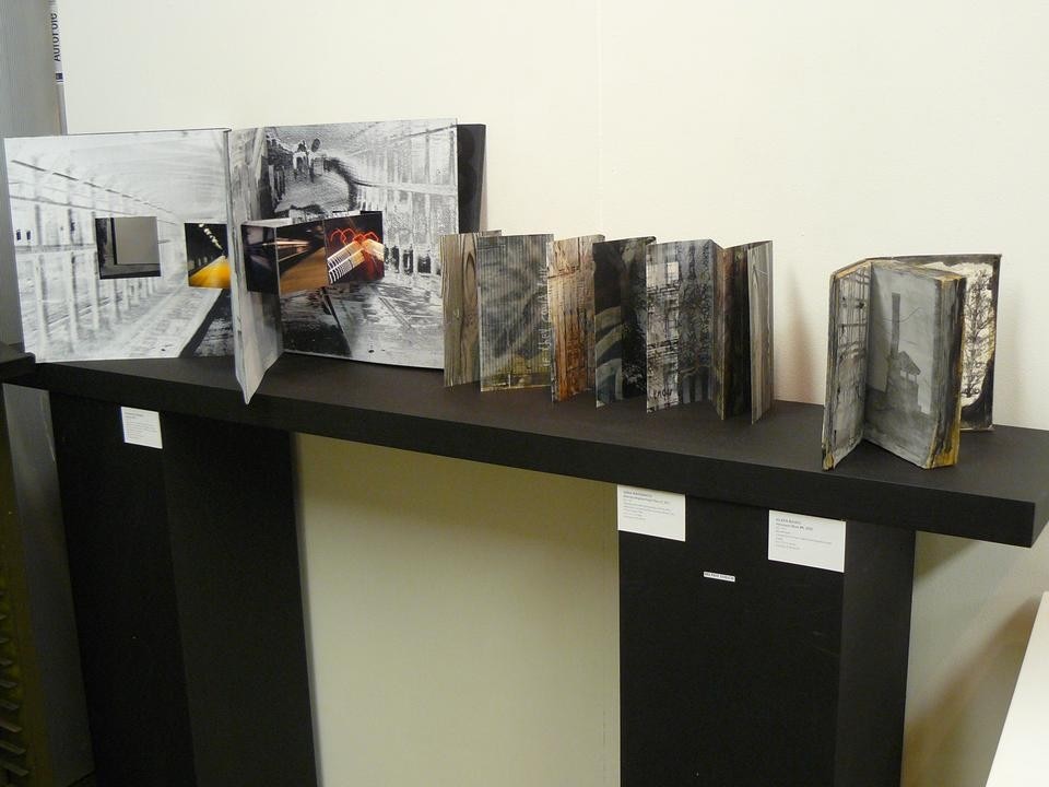 Installation view of <i>The Un(framed) Photograph</i> at the Center for Book Arts.