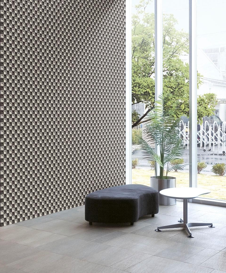 Dent Cube can be used to create smooth or relief-patterned walls with a distinctive indented pattern in assorted colours: sand, anthracite, chequered