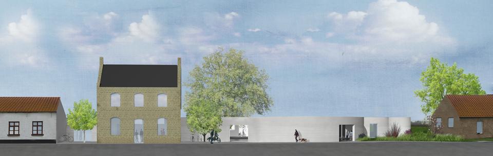 Elevation of the Wulpen community center by SO – IL.