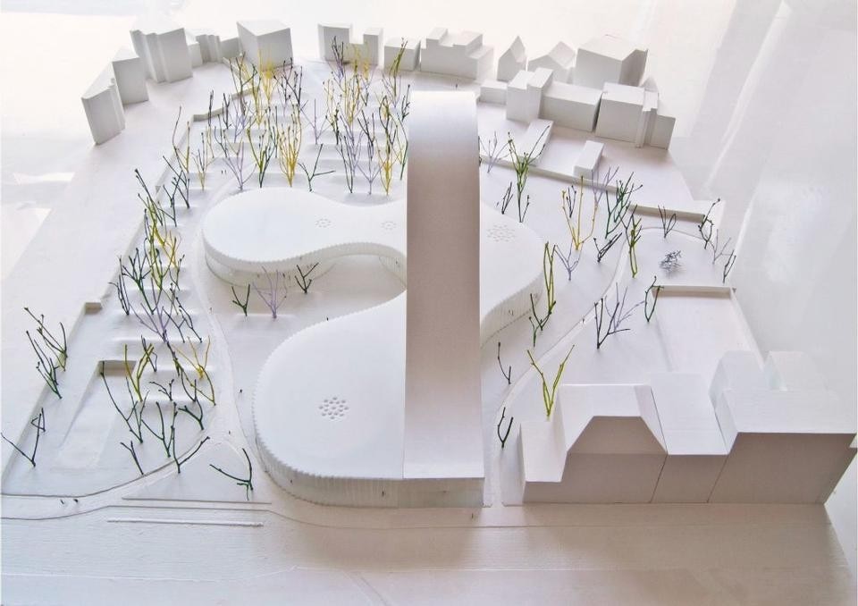 Maquette of SO – IL's proposal for Province Hall of Antwerp.