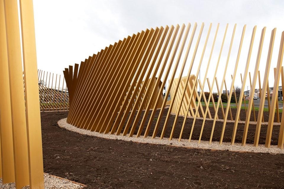 Blaze by Ian McChesney, an artwork for the A66 in Middlesbrough