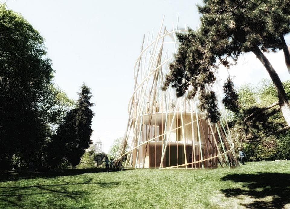 Djuric Tardio Architectes, <em>Sticks</em>, temporary, urban micro-nurseries devised for unused green areas in Paris