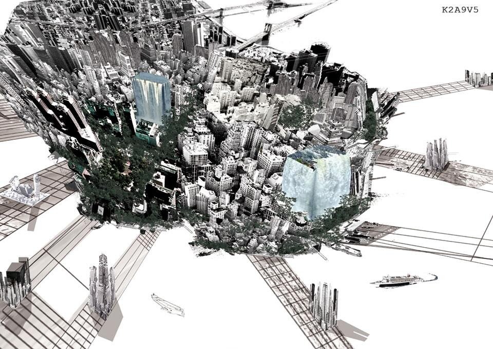 New York Cityvision competition, competition entry by M. Ximena Montero – V. Arechaga