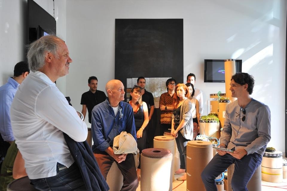 Marco Poletto presents the student's work. Photo by Mauro Consilvio – SpazioFMG