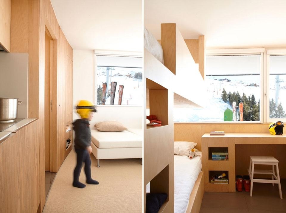 h2o Architectes, <em>The Cabin</em>, interior design of a ski resort apartment in Menuires, France