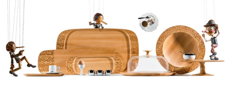 Marcel Wanders, Dressed and Dressed in wood, Alessi