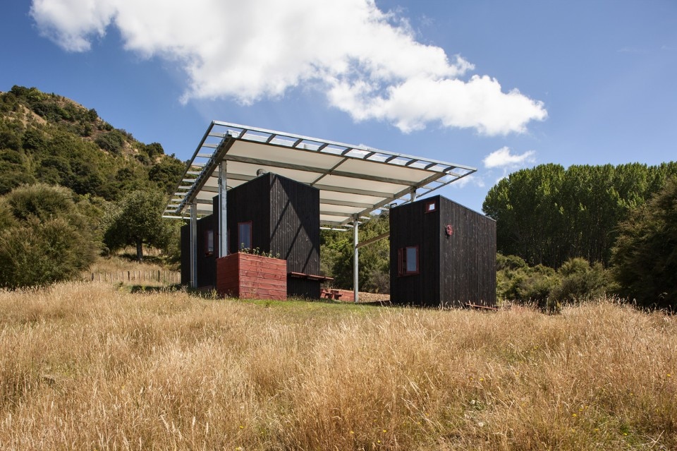 Sarosh Mulla Design, Longbush Ecosanctuary Welcome Shelter, Gisborne, New Zealand