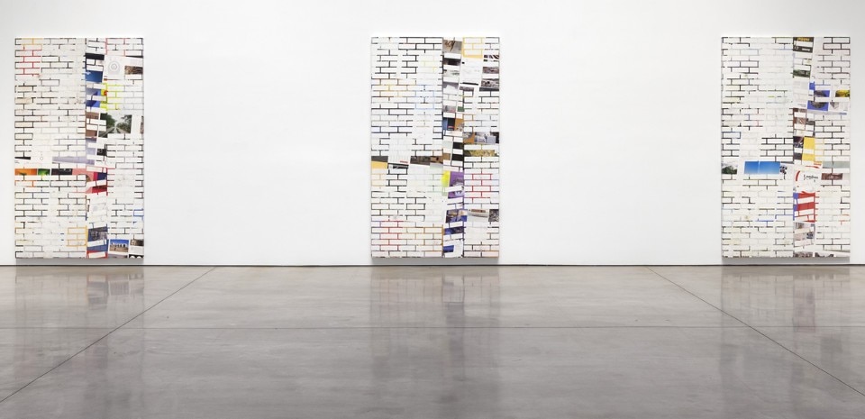 Kelley Walker, view of the exhibition at the Paula Cooper Gallery, New York