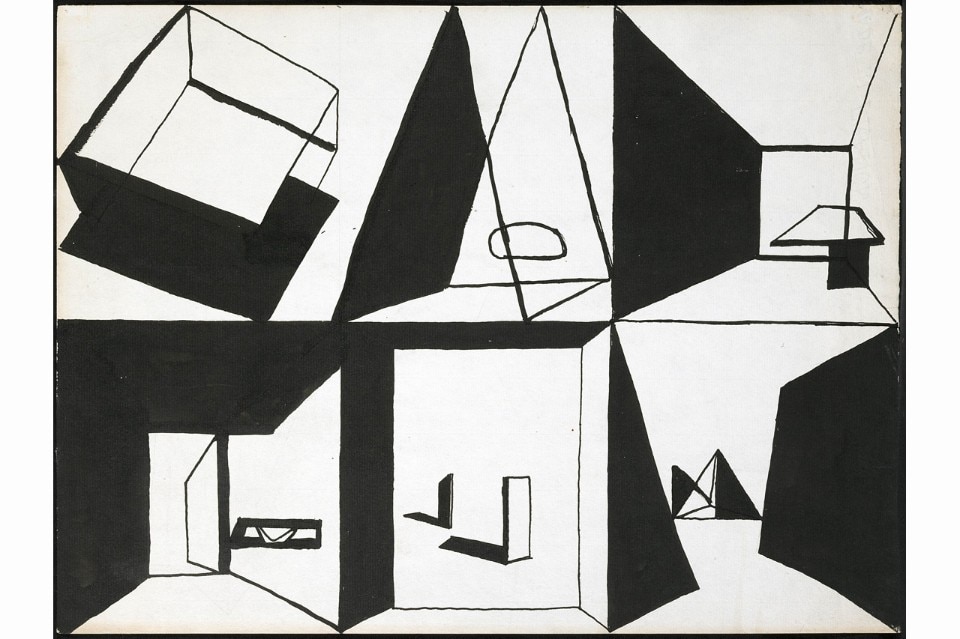 Louis Kahn (1901 – 1974), Study for a mural, ca. 1951 – 1953