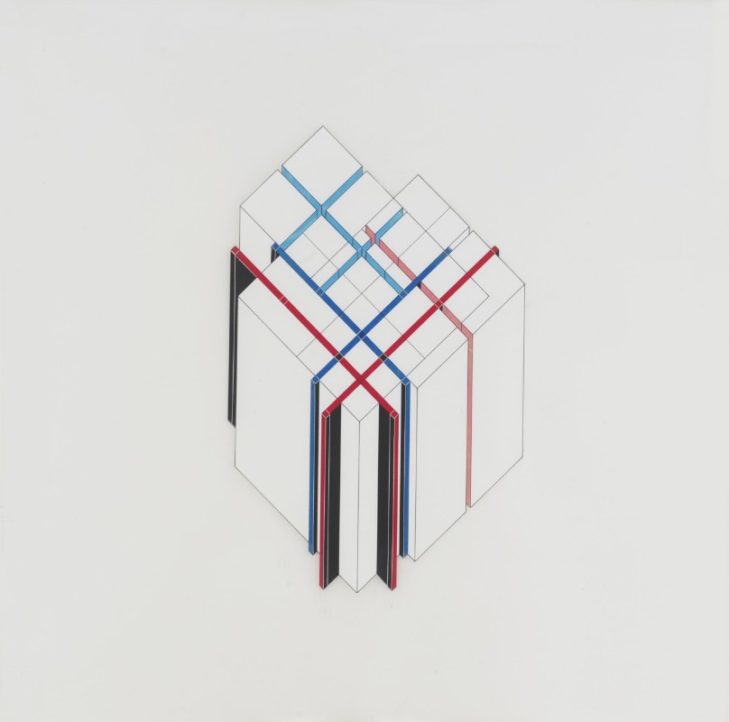 Peter Eisenman (b.1932), Axonometric for House VI for Suzanne and Richard Frank, drawn in collage, 1972