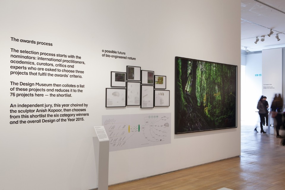 "Designs of the Year 2015", view of the exhibition at Design Museum, London