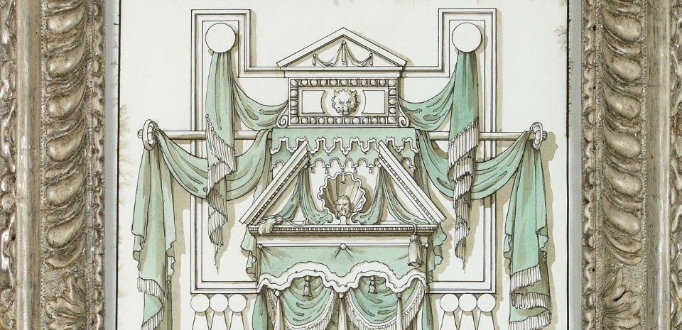 Pablo Bronstein, <i>Drapes in the William Kent Style</i>, 2010. Collection Alastair Cookson, London. Courtesy Herald St. London